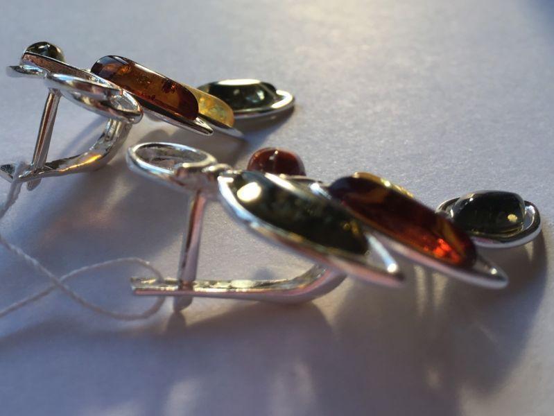Baltic Amber and silver earrings