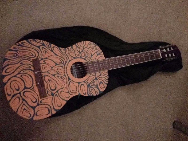 classical guitar, hand painted(one of a kind: