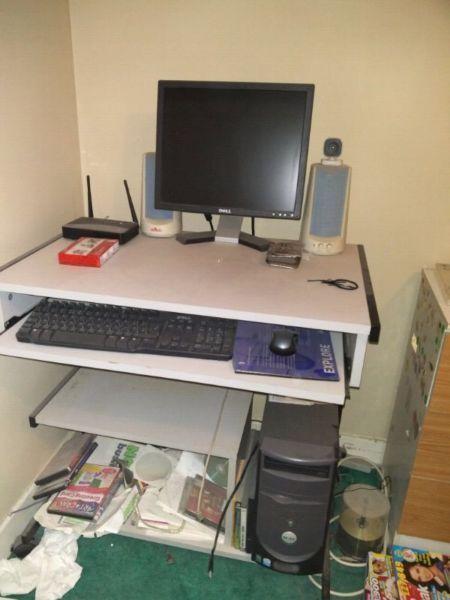 4 shelf office desk