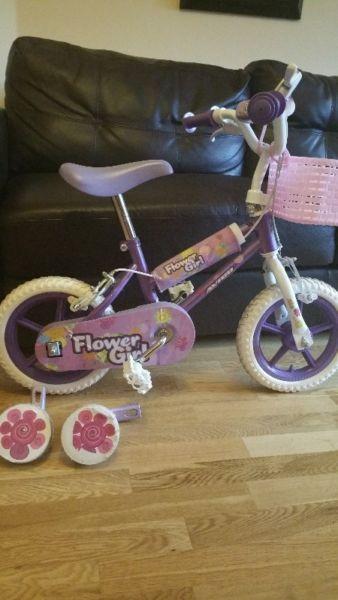 Avigo 12” Flower Bike - Suitable Age 2-5 - Great Condition !! - Pink Colour