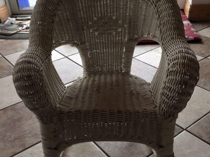 Child's rocking chair - wicker frame