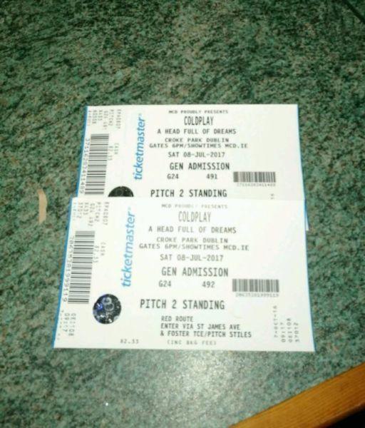 Coldplay tickets