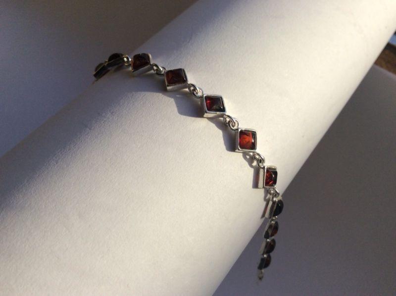 Baltic Amber and silver bracelet