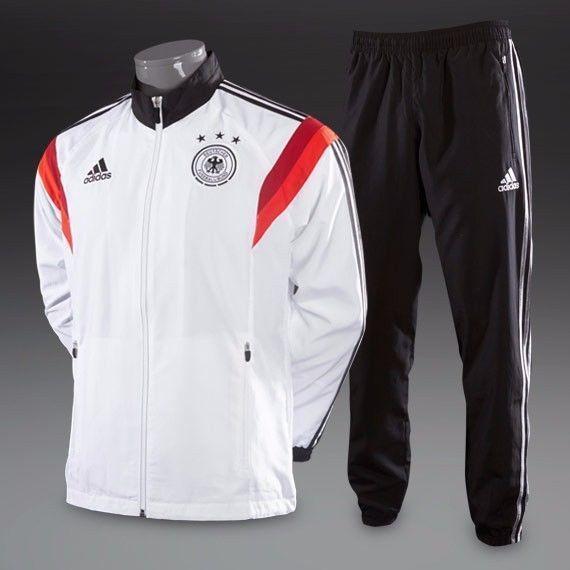Adidas Mens Germany Presentation Suit - White & Black (Size L) (Brand New With Tags)