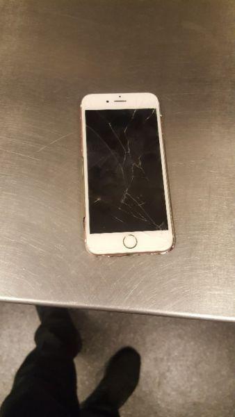 I phone 6s 64gb with cracked screen