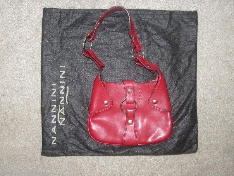 Nannini Red Leather Hand Bag