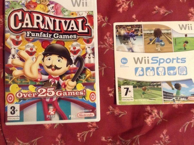 Nintendo Wii. Carnival Funfair Games and WiiSports