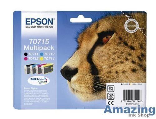 Epson T0715 TO715 0715 Original Genuine Epson Printer Combo Pk Cheetah Ink set