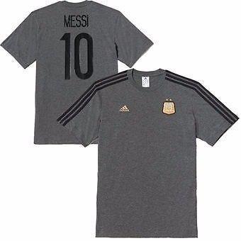 Adidas Mens Argentina Messi Number 10 T-Shirt - Grey (Size L) (Brand New With Tags)