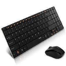 Wireless Ultra-Slim Keyboard Black and mice, Rapoo Blade Series E9070 2.4Ghz