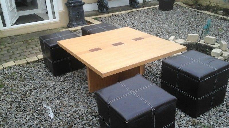 table with 4 stools