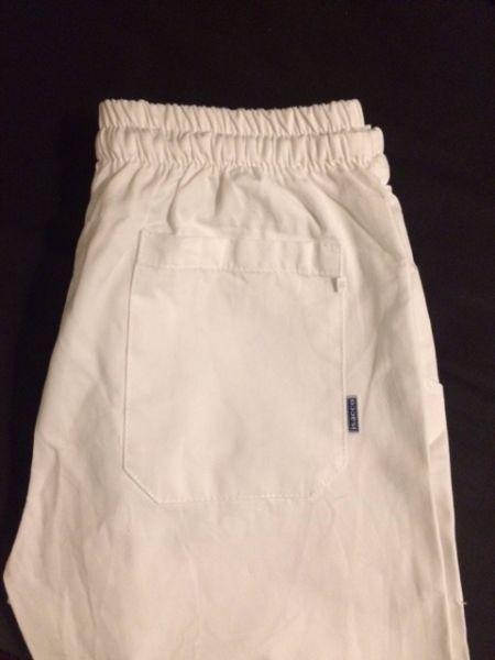 Chef Trousers/Pants, white, size M/L, unisex, new