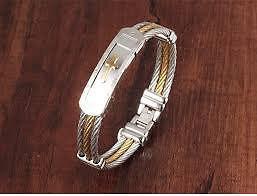 316l Stainless steel cross bracelet wristband jewellery best gift for men