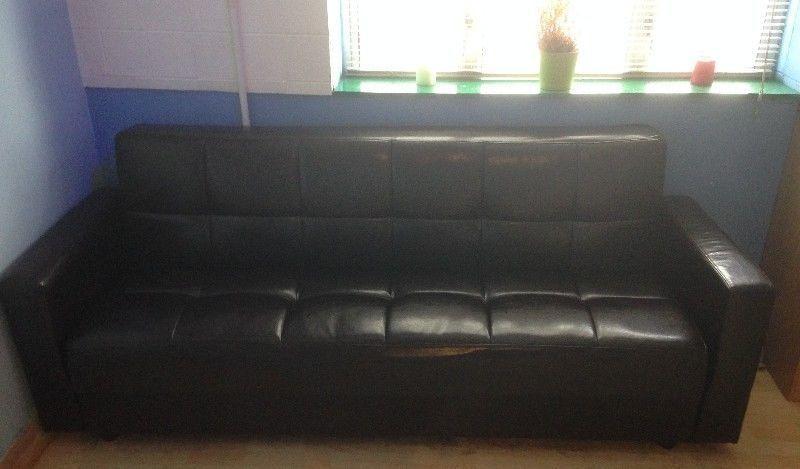 LEATHER SOFA, BED IN PERFECT CONDITION. PHONE 0868061998