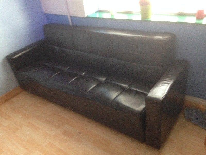 LEATHER SOFA, BED IN PERFECT CONDITION. PHONE 0868061998