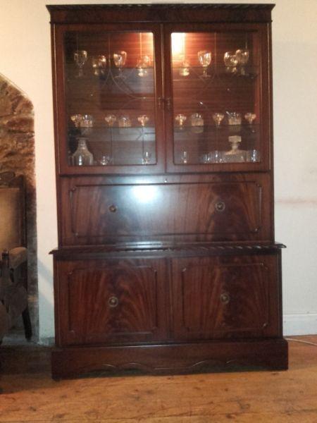 Georgian style bookcase cabinet