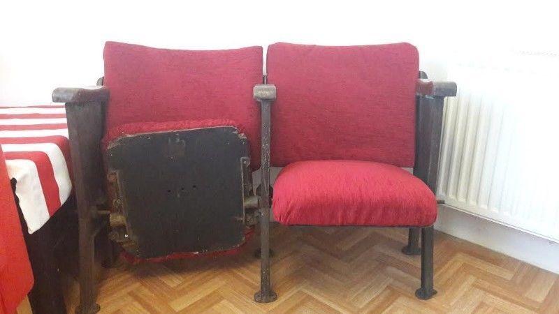 Vintage Cinema Seats, Row of 2 (103cm x 65cm)