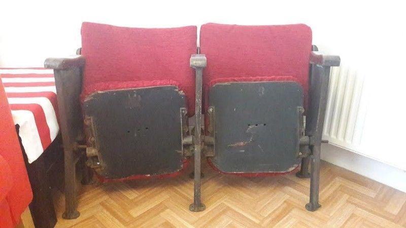 Vintage Cinema Seats, Row of 2 (103cm x 65cm)