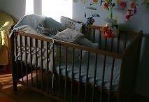 Crib and baby mattress