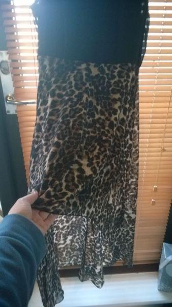 Casual elegant Animal print tail dres