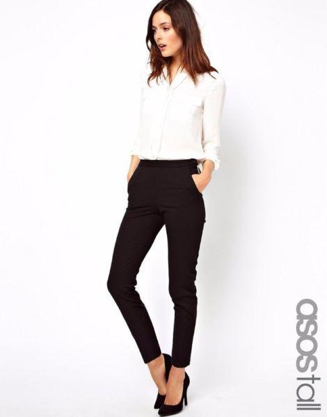 New Uk size 8 ASOS TALL Trousers With Zip Detail