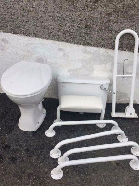 disabled toilet, cistern and accessories
