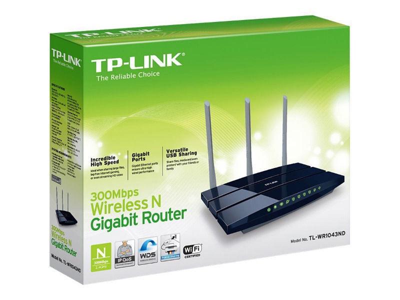 TP-LINK-TL-WR1043ND-Ultimate-300Mbps-Wireless-N-Gigabit-Router 1Gb WiFI 300Mb