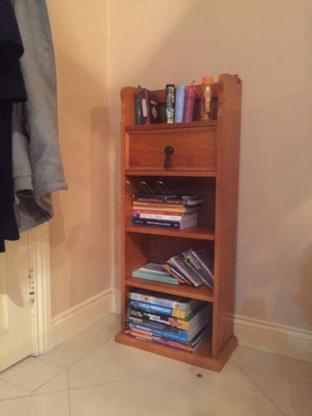 book shelf with drawer