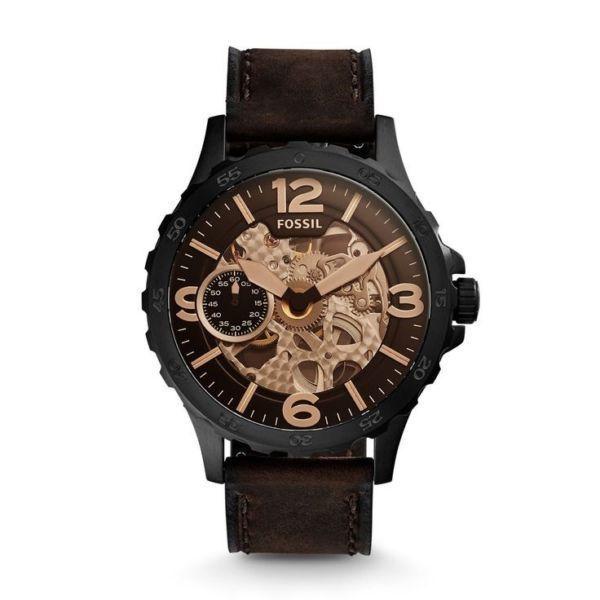 FOSSIL Men's Mechanical Leather Watch