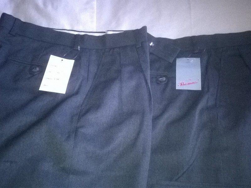 2x Mens / Boys Grey School Trousers