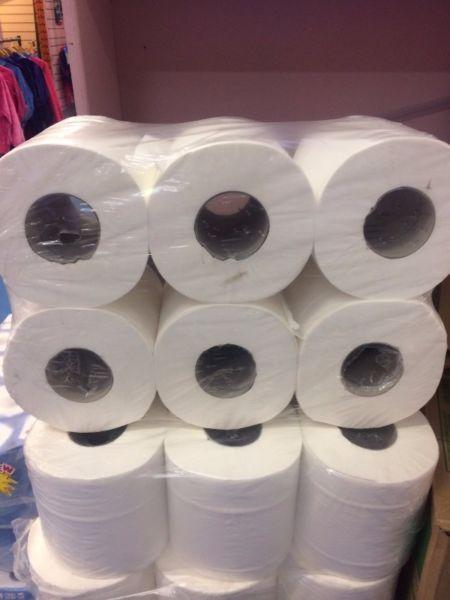 White Jumbo Cleaning Rolls (centrefeed)