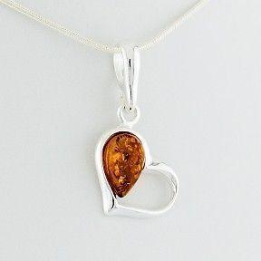 Sterling Silver Pendant with Baltic Amber