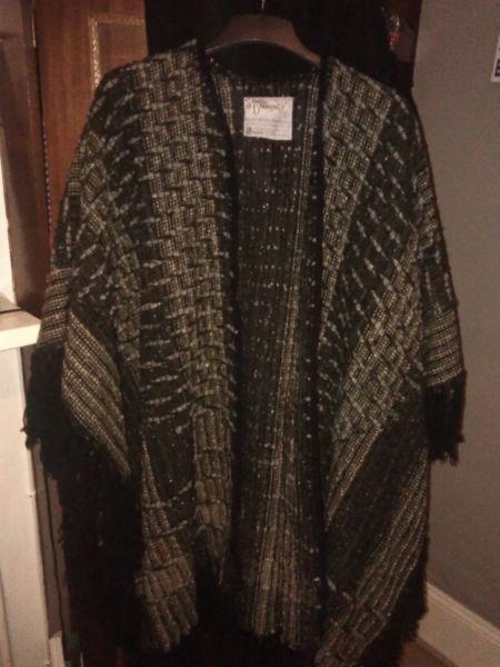 Stunning Donegal Mills woolen poncho for sale
