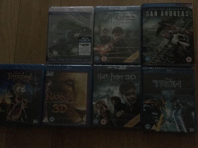 Blu-ray 3D and 2D DVD's
