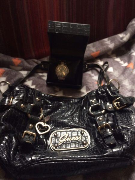 Guess bag and watch