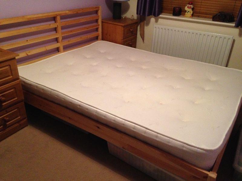 Ikea king size bed with mattress