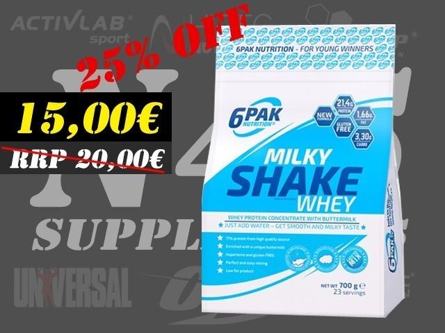 6PAK Nutrition Milky Whey Shake - 700g