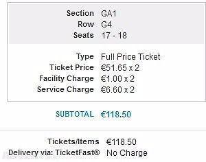 2 tickets X Factor Live in Dublin March 14th 2017