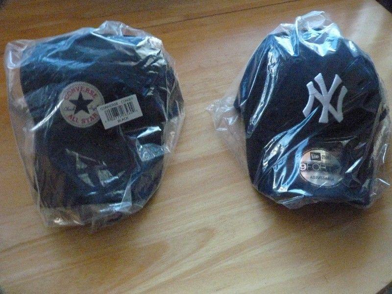 2 x baseball Twill caps/hats Converse & NY New Era Brand New