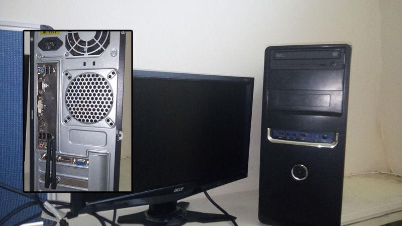PC Computer AMD 8gb with monitor