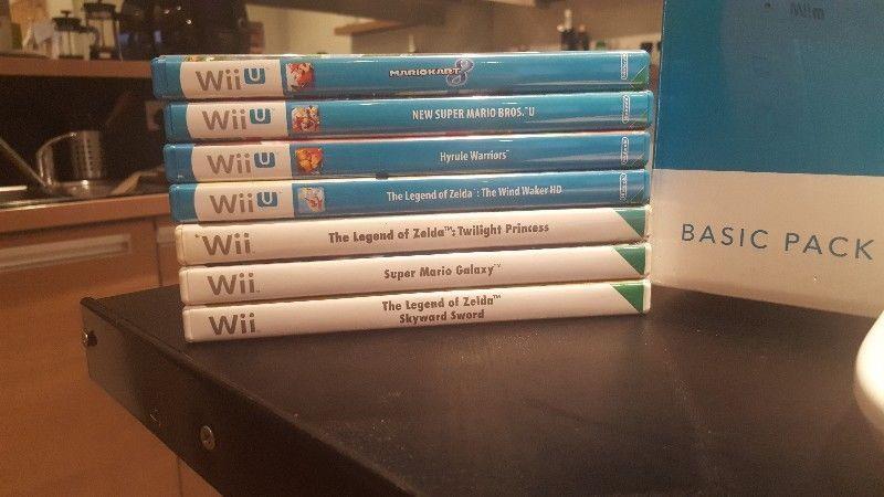 Nintendo WiiU 8GB with Accessories and 7 Excellent Games