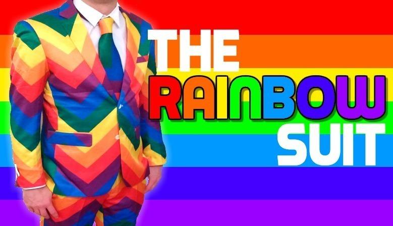 The Rainbow Suit & Tie - Stand out with Pride - (multiple sizes)