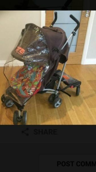Zeta Voom buggy & board with cozy toes. Great condition