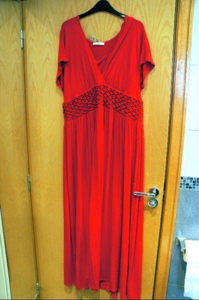 Red M&S dress size 20