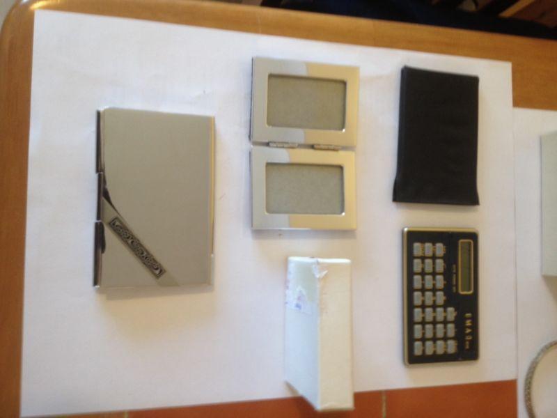Slimline Calculator,Mini Pic Frame and Silver Card Holder