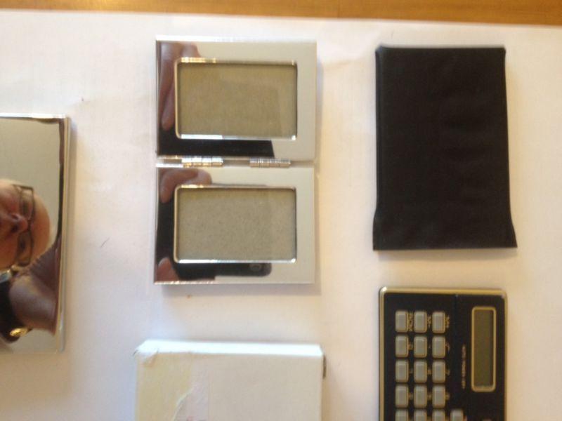Slimline Calculator,Mini Pic Frame and Silver Card Holder