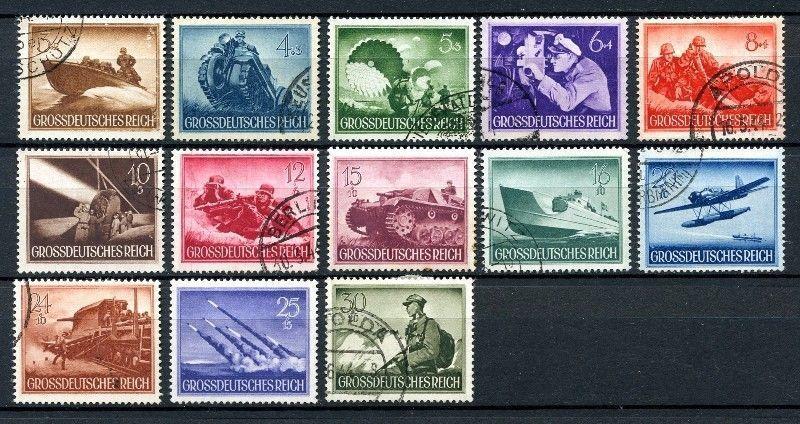 Germany - Third Reich Stamps 1944 - War Heroes Day - Complete Set - Very Fine Used + Free Postage