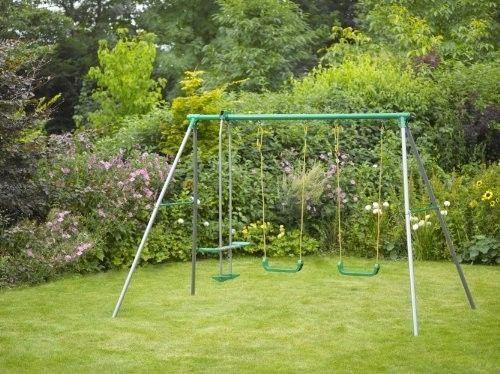 Plum Double Swing Set With Glider