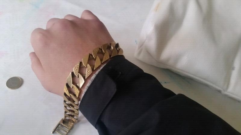 Mens 9ct gold bracelets