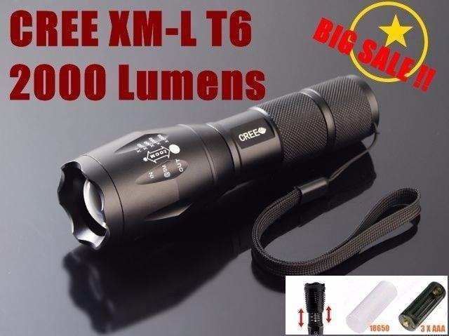2000 Lumen! LED Flashlight, extremely bright!